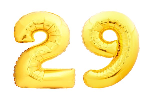 an image to describe the word 'twenty-nine'
                
                which generally used in a context of number
                
                